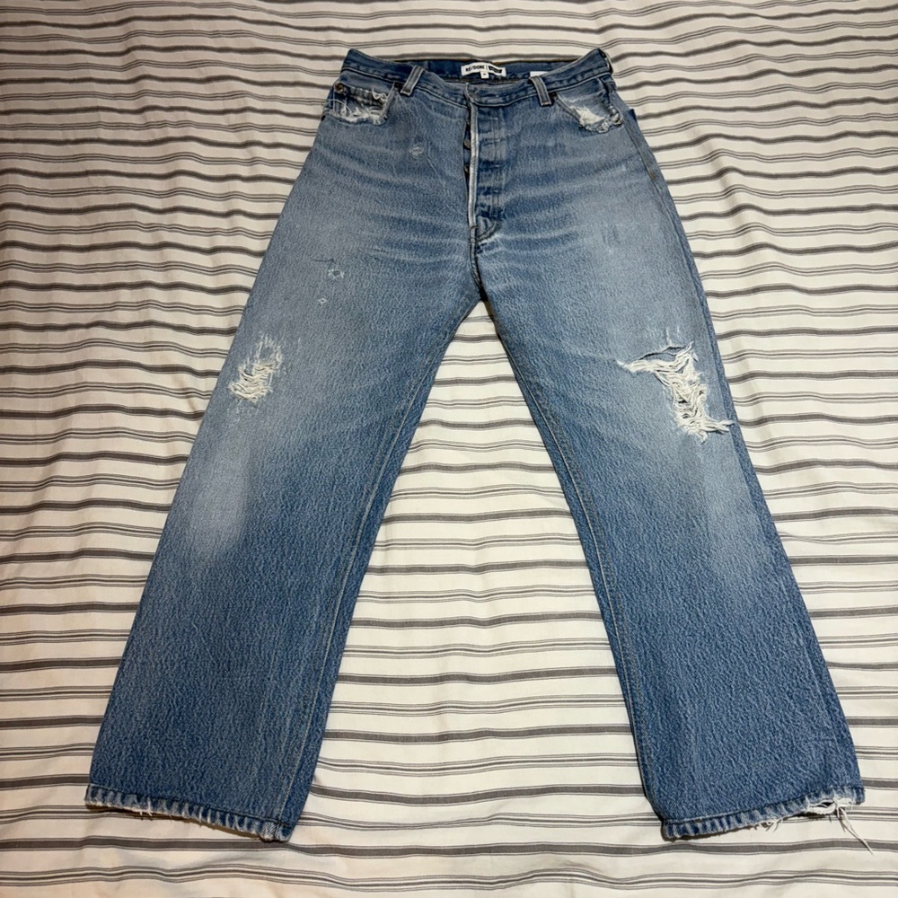 Re/Done Blue Relaxed Jeans
